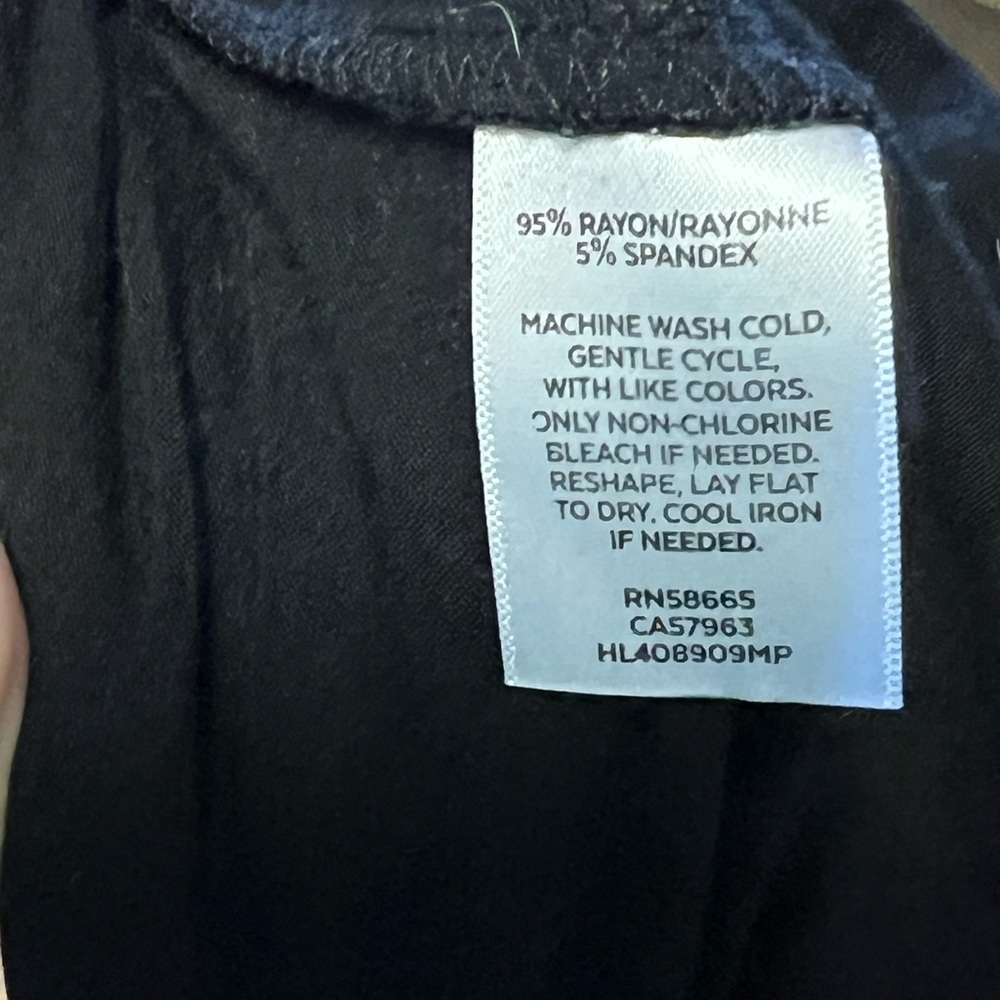 ❤️Chelsea 28 Black Jumpsuit with pockets elastic tie waist straight leg Size MP - Picture 9 of 9